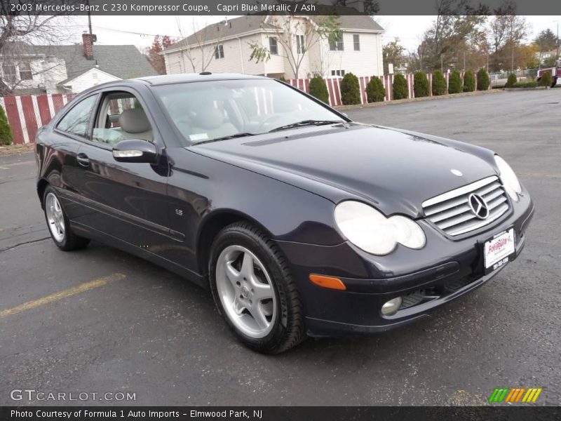 Capri Blue Metallic / Ash 2003 Mercedes-Benz C 230 Kompressor Coupe