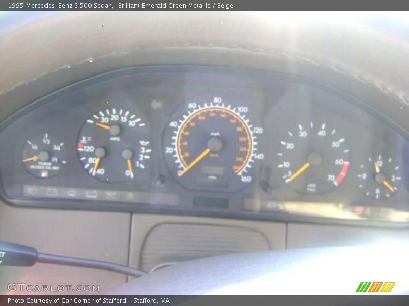 Brilliant Emerald Green Metallic / Beige 1995 Mercedes-Benz S 500 Sedan
