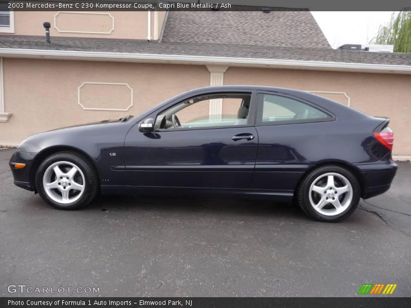 Capri Blue Metallic / Ash 2003 Mercedes-Benz C 230 Kompressor Coupe