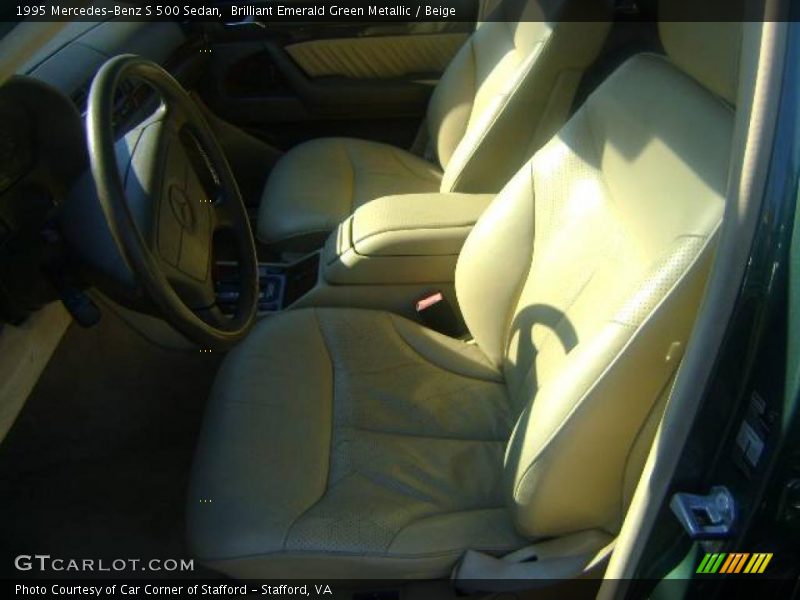 Brilliant Emerald Green Metallic / Beige 1995 Mercedes-Benz S 500 Sedan