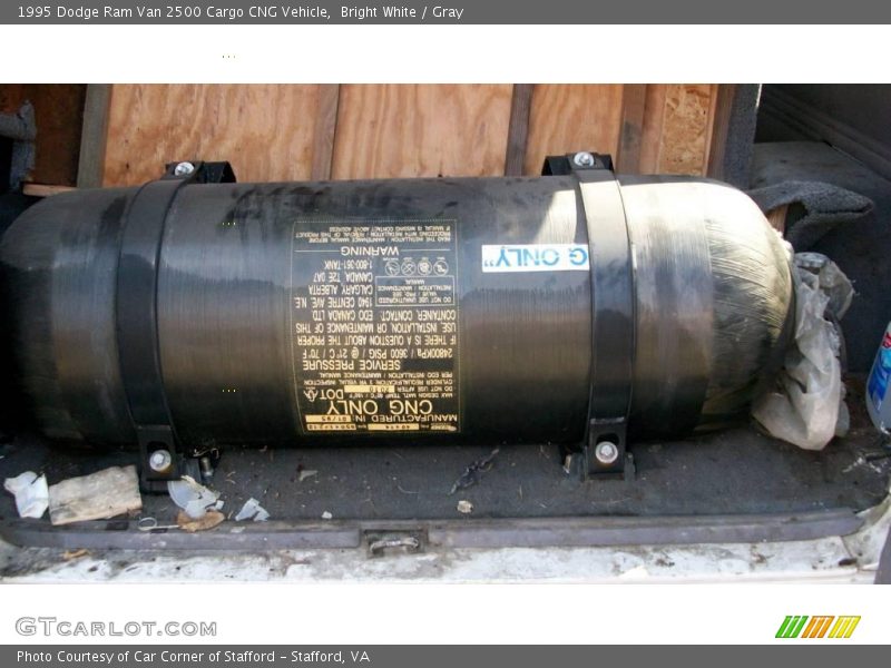 Bright White / Gray 1995 Dodge Ram Van 2500 Cargo CNG Vehicle