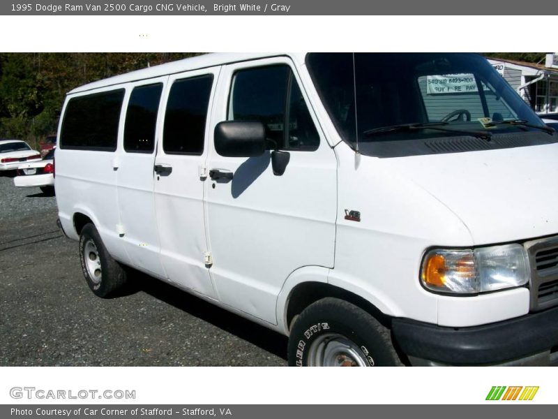 Bright White / Gray 1995 Dodge Ram Van 2500 Cargo CNG Vehicle