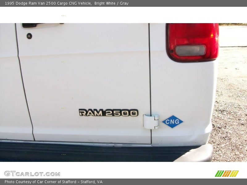 Bright White / Gray 1995 Dodge Ram Van 2500 Cargo CNG Vehicle