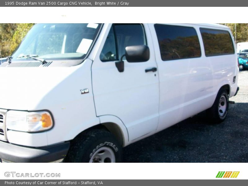 Bright White / Gray 1995 Dodge Ram Van 2500 Cargo CNG Vehicle