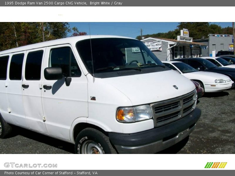 Bright White / Gray 1995 Dodge Ram Van 2500 Cargo CNG Vehicle