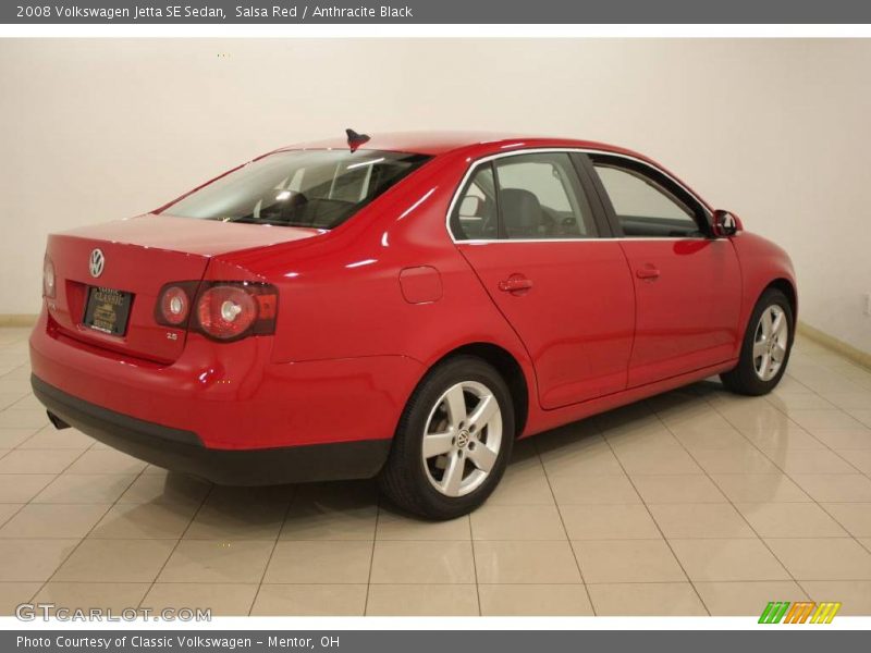 Salsa Red / Anthracite Black 2008 Volkswagen Jetta SE Sedan