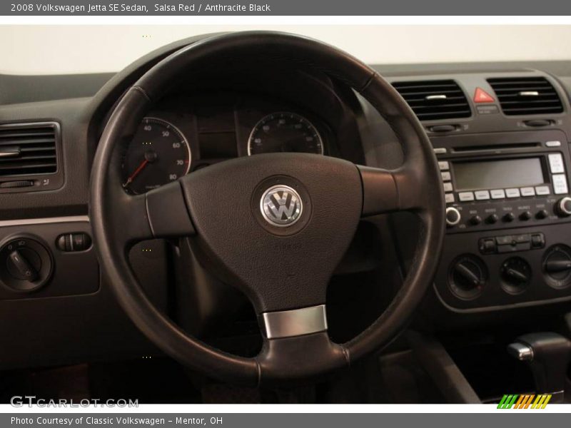 Salsa Red / Anthracite Black 2008 Volkswagen Jetta SE Sedan