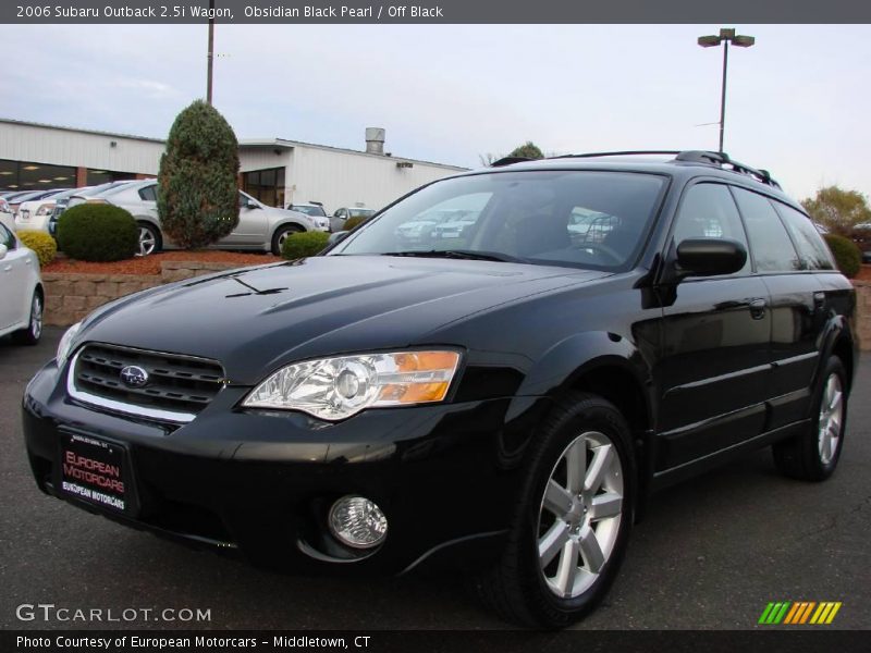 Obsidian Black Pearl / Off Black 2006 Subaru Outback 2.5i Wagon