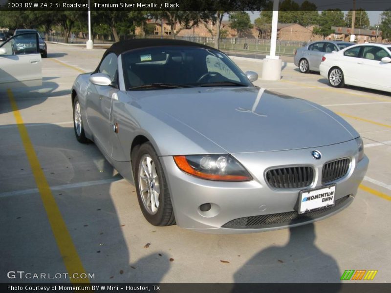 Titanium Silver Metallic / Black 2003 BMW Z4 2.5i Roadster