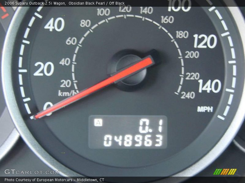 Obsidian Black Pearl / Off Black 2006 Subaru Outback 2.5i Wagon