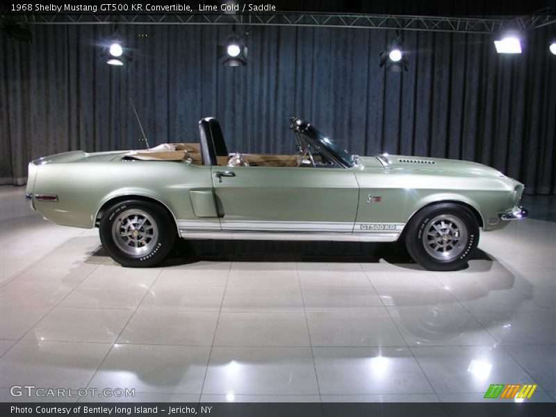 Lime Gold / Saddle 1968 Shelby Mustang GT500 KR Convertible