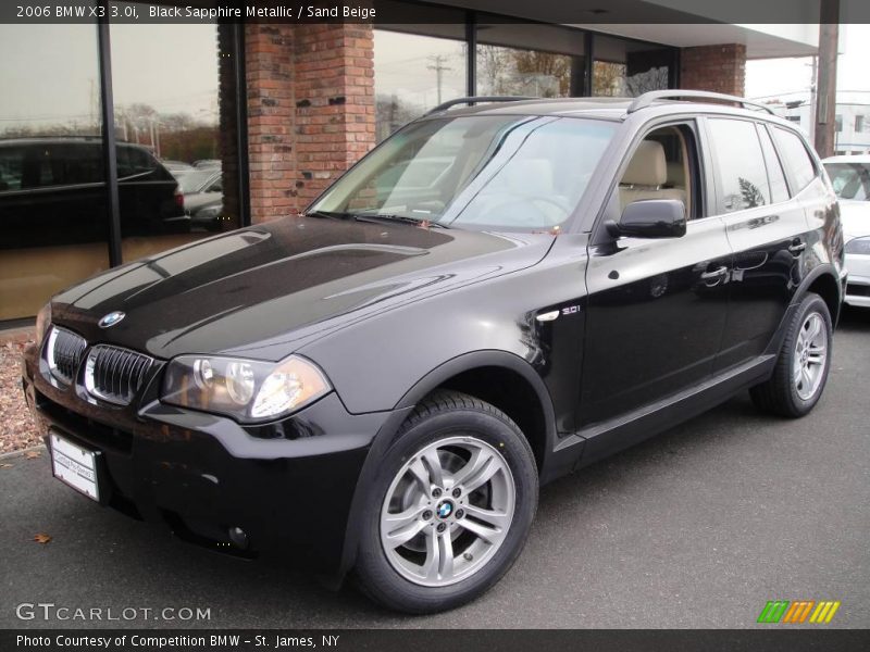 Black Sapphire Metallic / Sand Beige 2006 BMW X3 3.0i