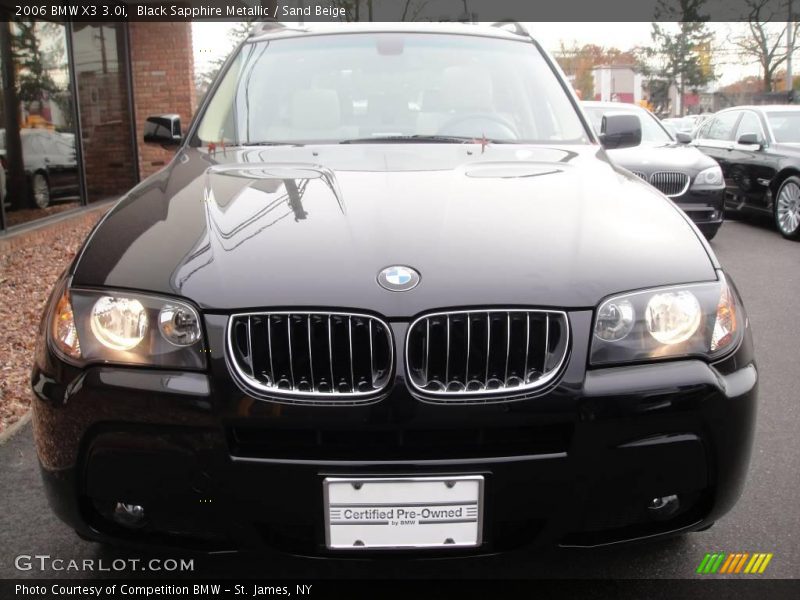 Black Sapphire Metallic / Sand Beige 2006 BMW X3 3.0i