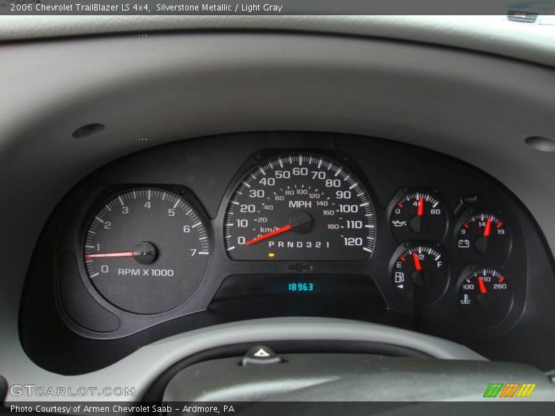 Silverstone Metallic / Light Gray 2006 Chevrolet TrailBlazer LS 4x4