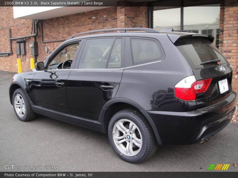 Black Sapphire Metallic / Sand Beige 2006 BMW X3 3.0i