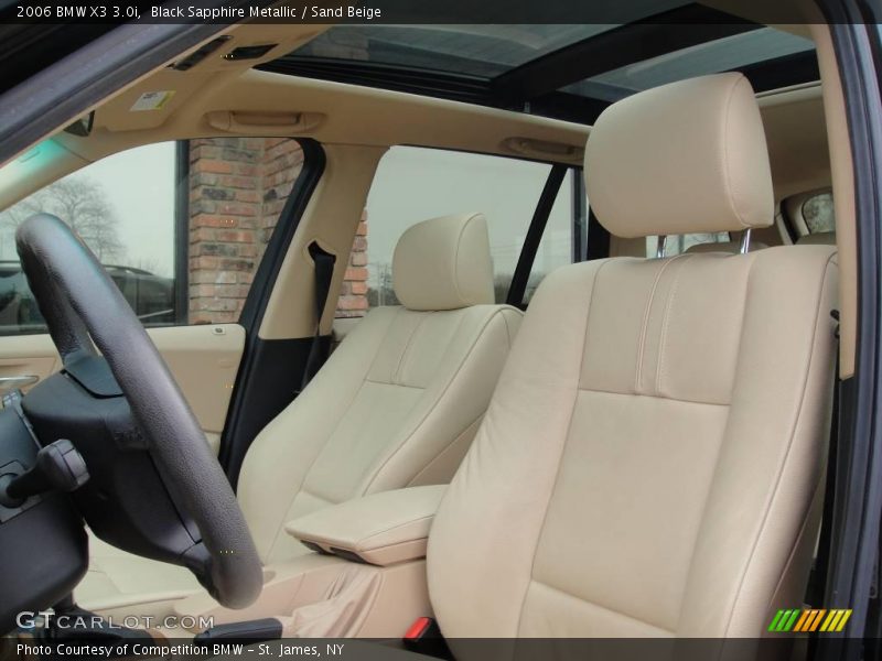 Black Sapphire Metallic / Sand Beige 2006 BMW X3 3.0i
