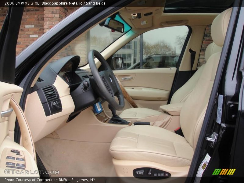 Black Sapphire Metallic / Sand Beige 2006 BMW X3 3.0i