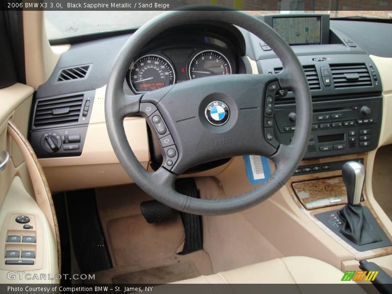 Black Sapphire Metallic / Sand Beige 2006 BMW X3 3.0i