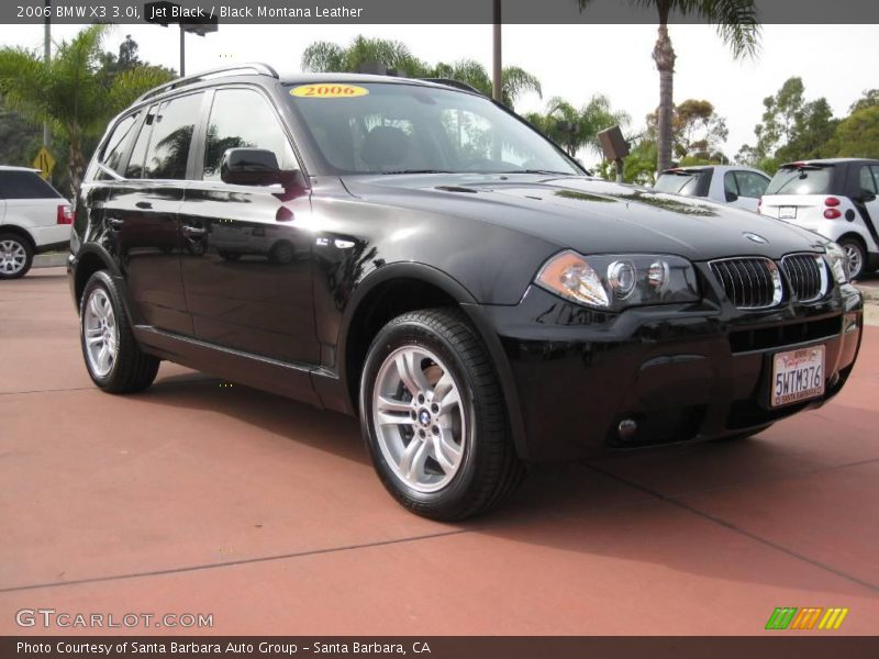 Jet Black / Black Montana Leather 2006 BMW X3 3.0i