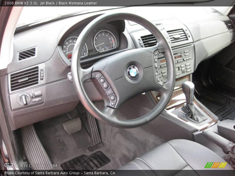 Jet Black / Black Montana Leather 2006 BMW X3 3.0i