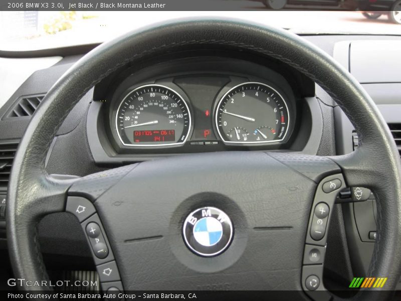 Jet Black / Black Montana Leather 2006 BMW X3 3.0i