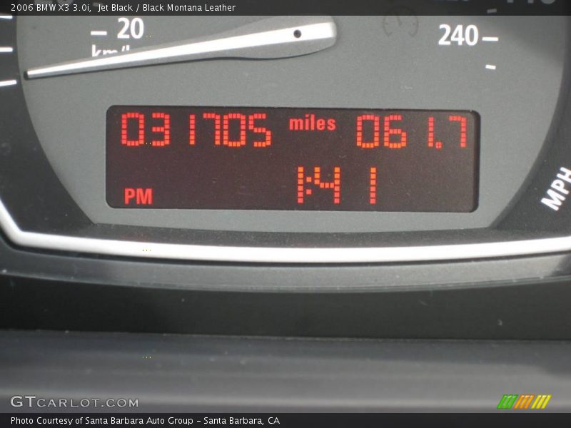 Jet Black / Black Montana Leather 2006 BMW X3 3.0i