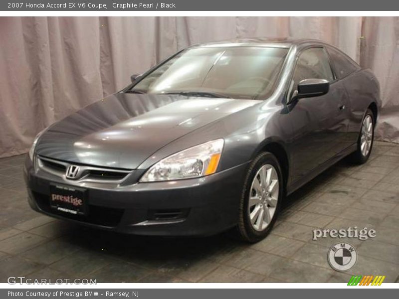 Graphite Pearl / Black 2007 Honda Accord EX V6 Coupe
