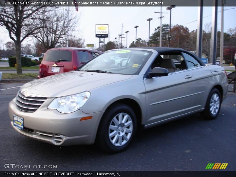 Light Sandstone Metallic / Dark Khaki/Light Graystone 2008 Chrysler Sebring LX Convertible