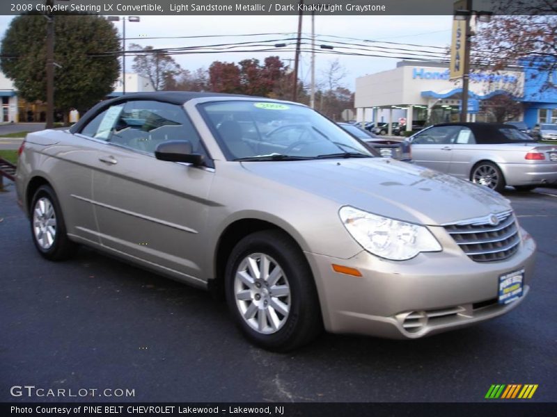 Light Sandstone Metallic / Dark Khaki/Light Graystone 2008 Chrysler Sebring LX Convertible