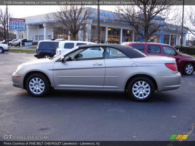 Light Sandstone Metallic / Dark Khaki/Light Graystone 2008 Chrysler Sebring LX Convertible