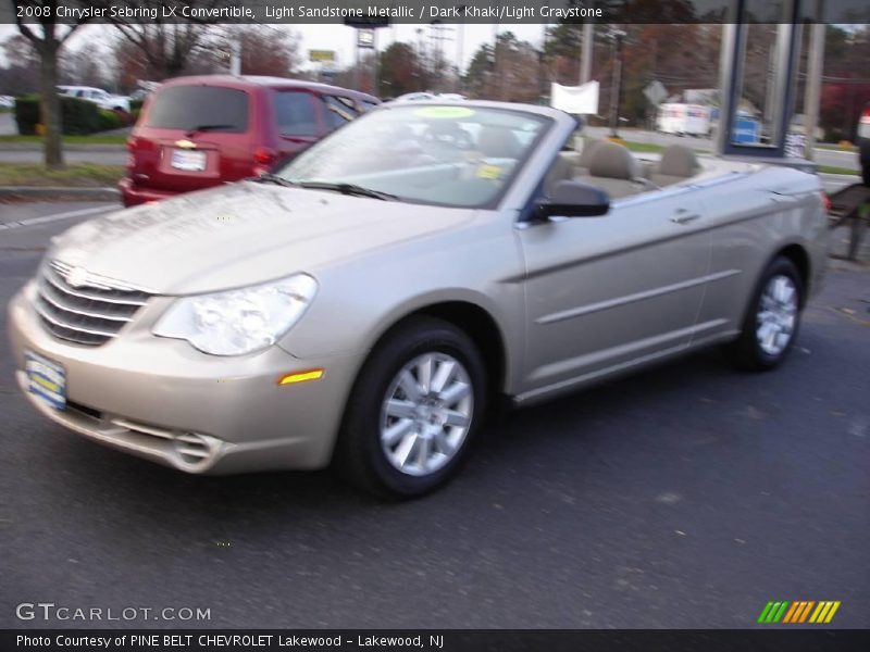 Light Sandstone Metallic / Dark Khaki/Light Graystone 2008 Chrysler Sebring LX Convertible