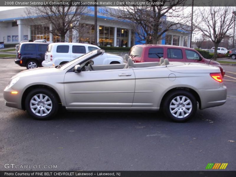 Light Sandstone Metallic / Dark Khaki/Light Graystone 2008 Chrysler Sebring LX Convertible