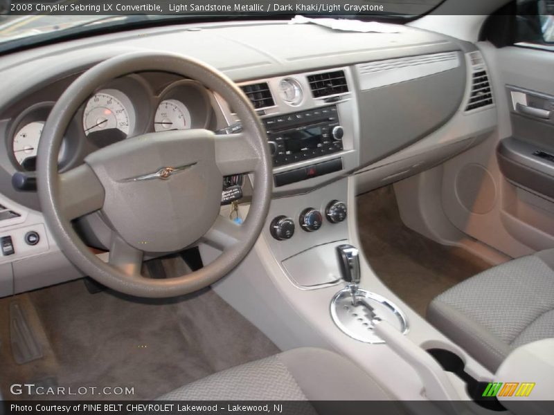 Light Sandstone Metallic / Dark Khaki/Light Graystone 2008 Chrysler Sebring LX Convertible