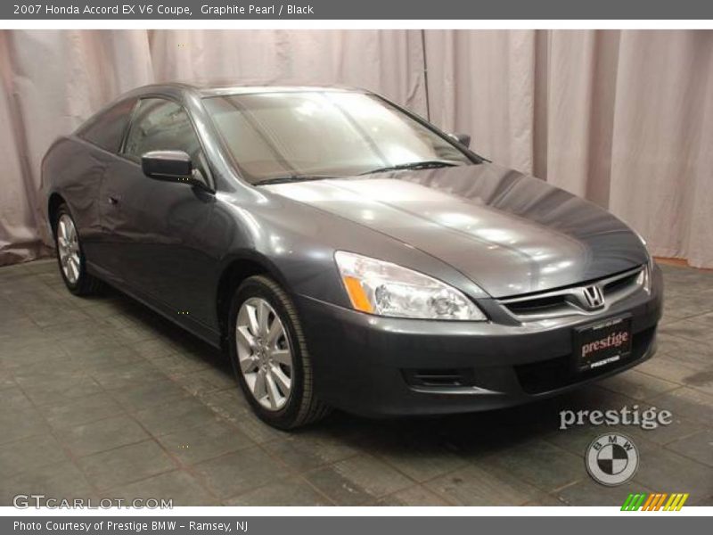 Graphite Pearl / Black 2007 Honda Accord EX V6 Coupe