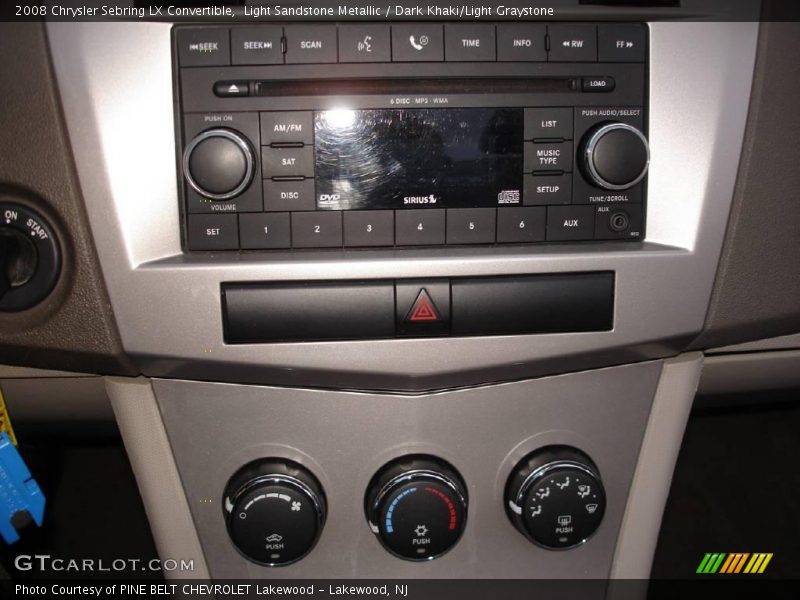 Light Sandstone Metallic / Dark Khaki/Light Graystone 2008 Chrysler Sebring LX Convertible