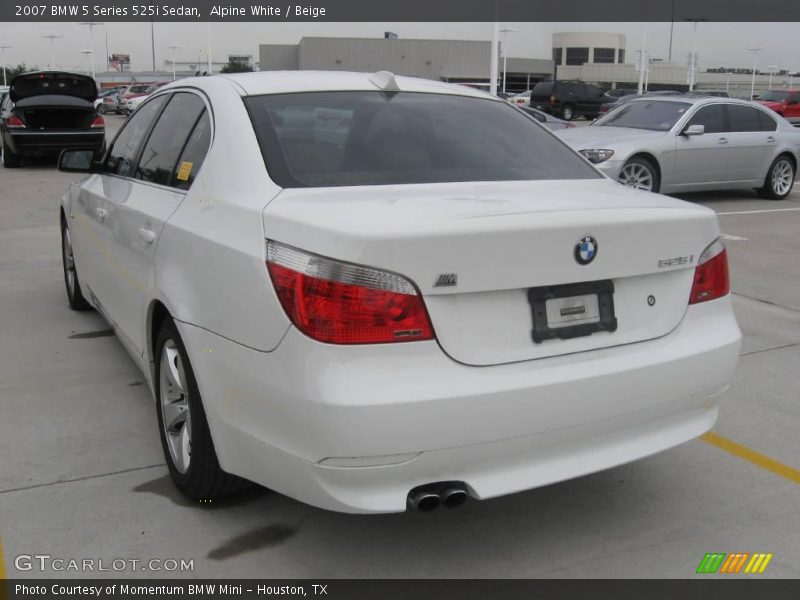 Alpine White / Beige 2007 BMW 5 Series 525i Sedan