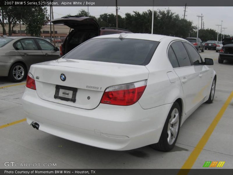 Alpine White / Beige 2007 BMW 5 Series 525i Sedan