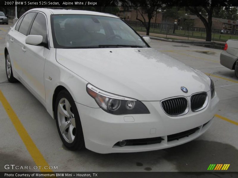 Alpine White / Beige 2007 BMW 5 Series 525i Sedan