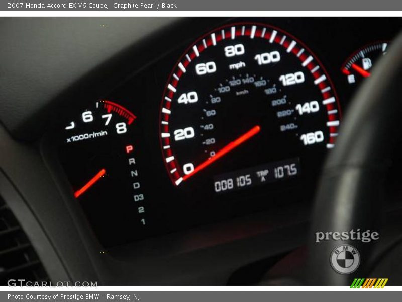 Graphite Pearl / Black 2007 Honda Accord EX V6 Coupe