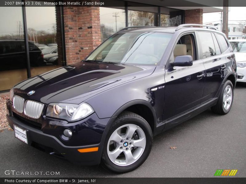 Monaco Blue Metallic / Sand Beige 2007 BMW X3 3.0si