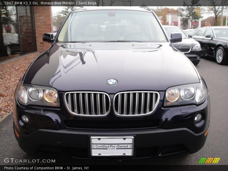 Monaco Blue Metallic / Sand Beige 2007 BMW X3 3.0si