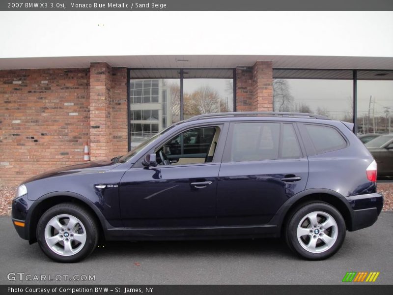 Monaco Blue Metallic / Sand Beige 2007 BMW X3 3.0si