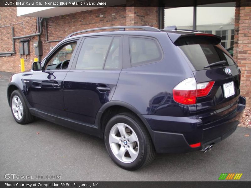 Monaco Blue Metallic / Sand Beige 2007 BMW X3 3.0si