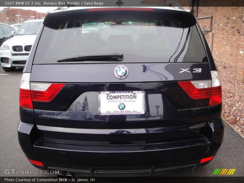 Monaco Blue Metallic / Sand Beige 2007 BMW X3 3.0si