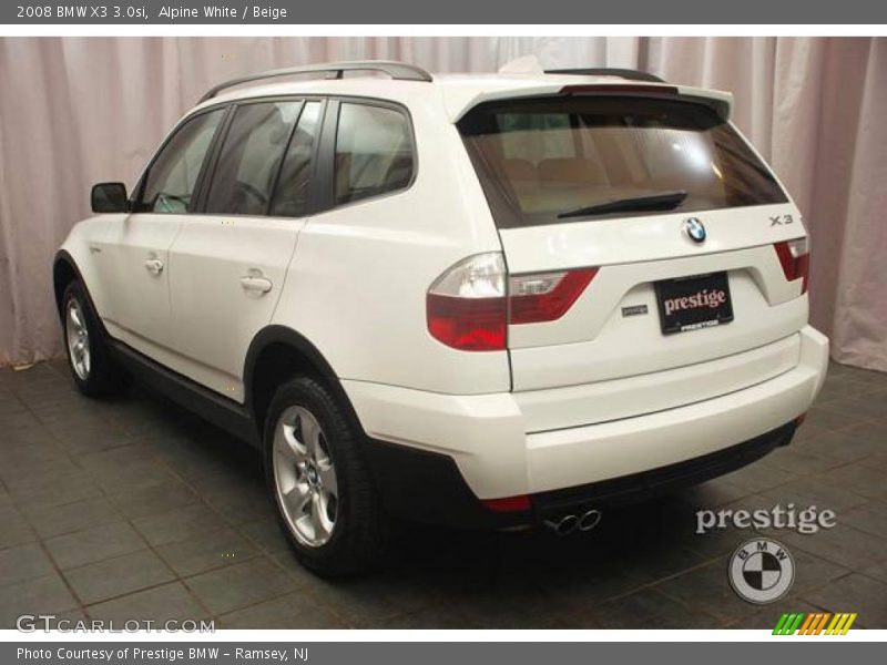 Alpine White / Beige 2008 BMW X3 3.0si