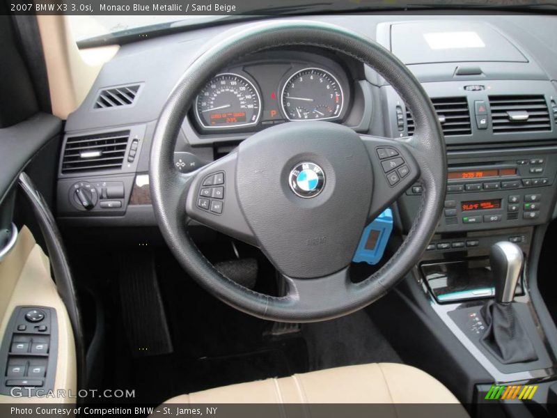 Monaco Blue Metallic / Sand Beige 2007 BMW X3 3.0si