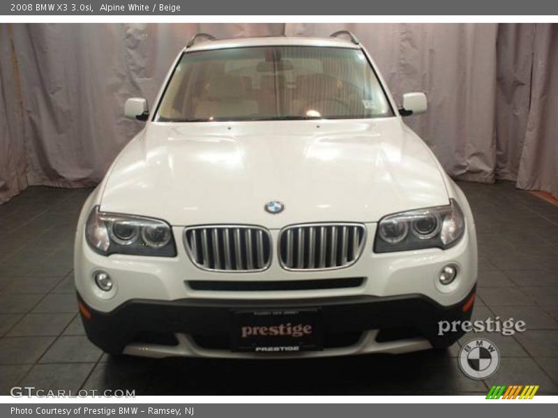 Alpine White / Beige 2008 BMW X3 3.0si