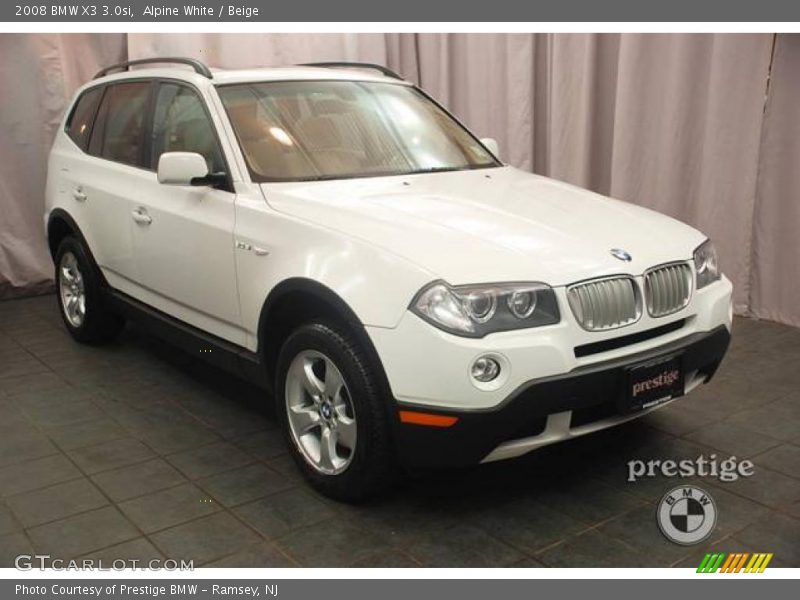 Alpine White / Beige 2008 BMW X3 3.0si