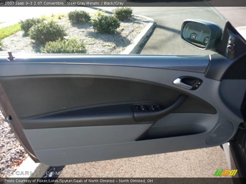 Steel Gray Metallic / Black/Gray 2007 Saab 9-3 2.0T Convertible