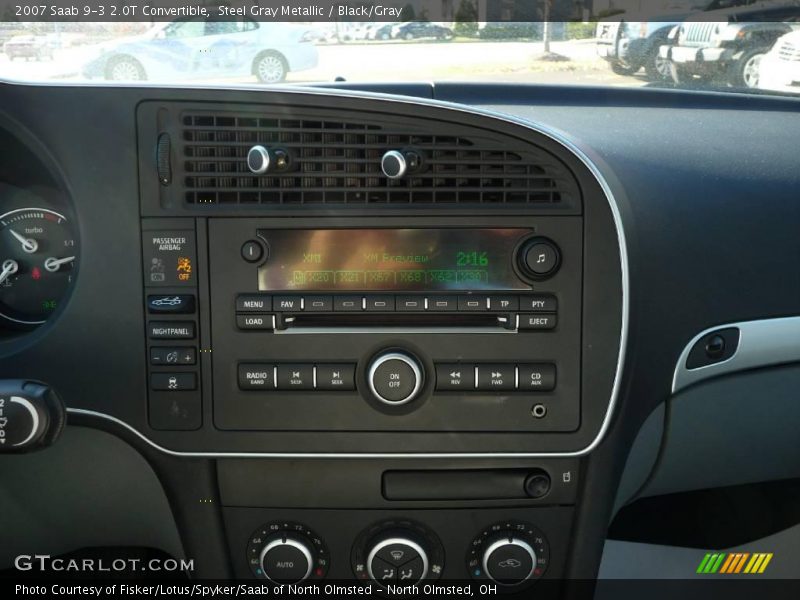 Steel Gray Metallic / Black/Gray 2007 Saab 9-3 2.0T Convertible